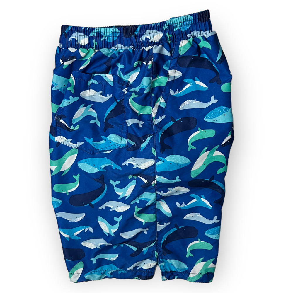 Billabong Boys Blue Whale Pattern Elastic Waist Mesh Lined Swim Trunks Size M - Picture 12 of 12